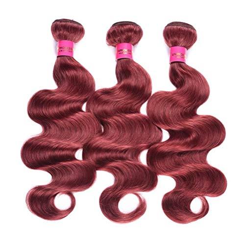 FEEL ME 8A Mink Brazilian Hair Weave 3 Bundles Unprocessed Brazilian Body Wave Virgin Hair Extension Color 33 Human Hair Bundles(14 16 18)