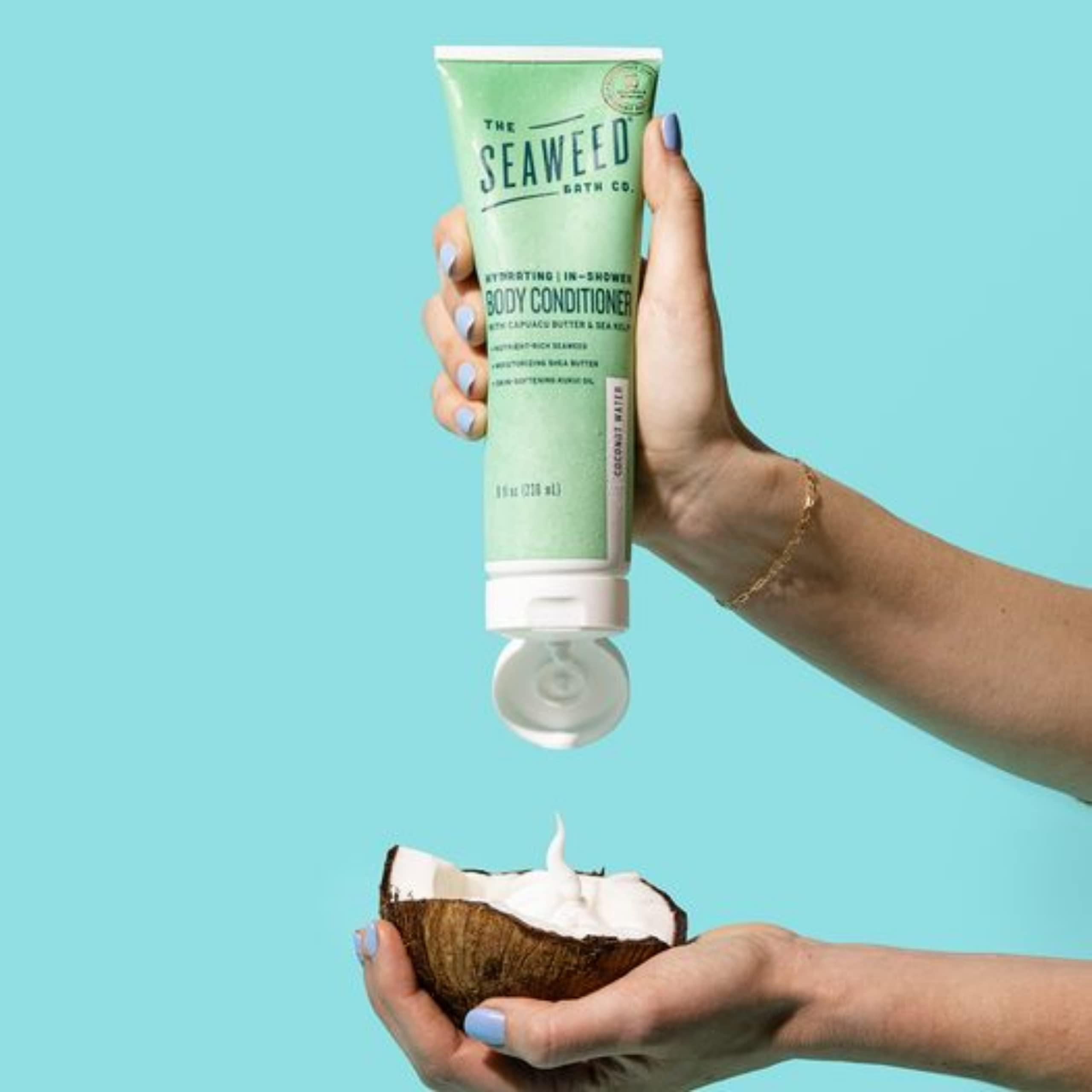 The Seaweed Bath Co. The Seaweed Bath Co. Hydrating In-Shower Body Conditioner, 8 Ounce, Coconut Water Scent, With Natural Bladderwrack Seaweed, Vegan, Paraben Free