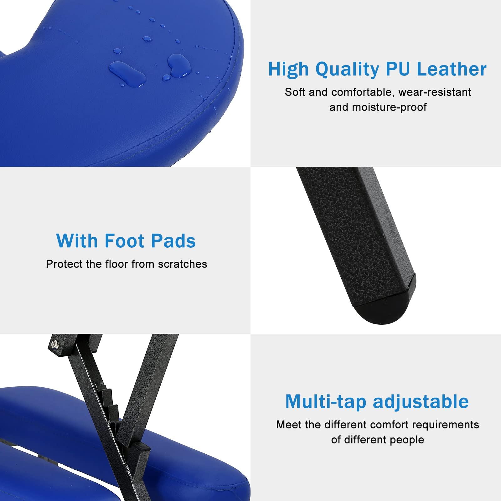 Capacmkseh Portable Massage Chairs, in Home Massage Therapy, Desktop Massage Portal Package for Seated Massages, Adjustable Tattoo Chair Folding Massage Chair Salon Massage Chair with Face Cradle Carry Bag