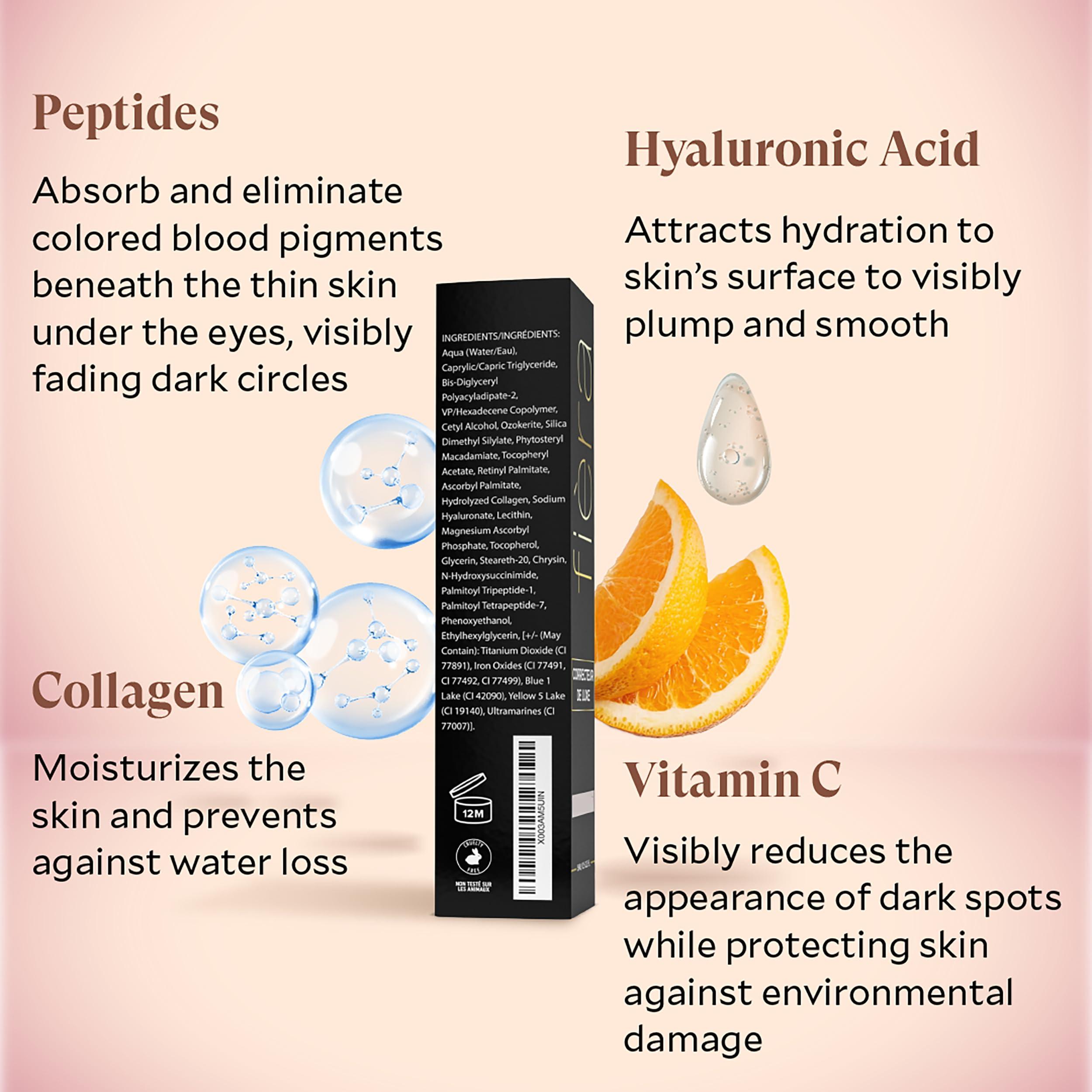 FIRA Fira Luxury Concealer & Foundation with Anti-Aging Ingredients - Full Coverage for Dark Circles, Wrinkles, Fine Lines, and Spots, All-Day Wear For Mature Skin - Bisque, 0.5 FL. OZ. / 15 ML