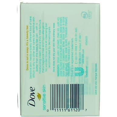 Dove Dove Sensitive Skin Beauty Bar Soap, Unscented, 4 oz, 2 Ct (2 Pack) (Bundle)