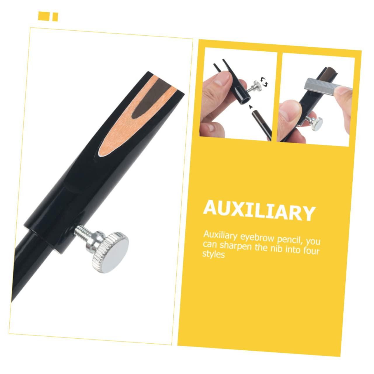 Ipetboom Ipetboom 2pcs Cylindrical Pencil Sharpener Brow Pencil Girl Lip Liner White Eyeliner Pencil Lip Pencil Sharpener Pencil Sharpener Manual Lip Gloss Makeup Brush Cleaner Tools Aluminum Alloy