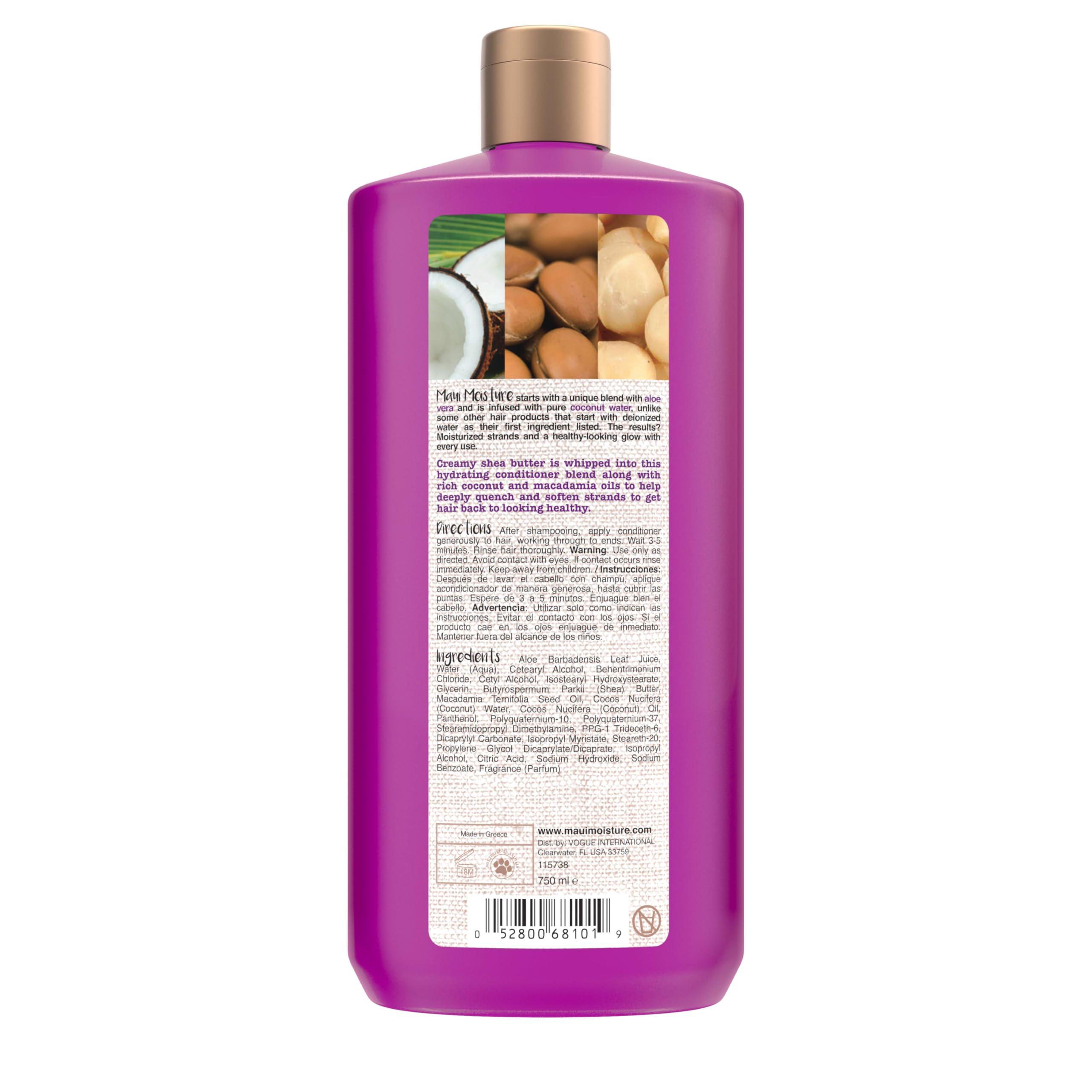 Maui Moisture Maui Moisture Heal & Hydrate + Shea Butter Conditioner for Dry, Damaged Curls Helps Soften & Revive Curly & Coily Hair with Macadamia & Coconut Oils, Vegan & Silicone-Free, 13 fl. oz