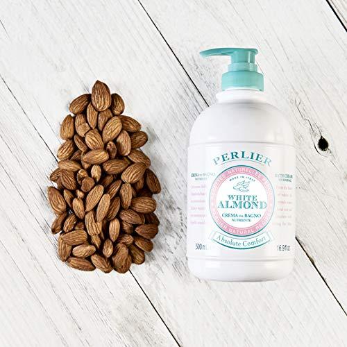 Perlier Perlier White Almond Shower & Bath Cream - Nourishing & Soothing Luxury Bath Cream Made with Almond Oil for Deep Moisturization and Hydration (16.9 Fluid Oz.)