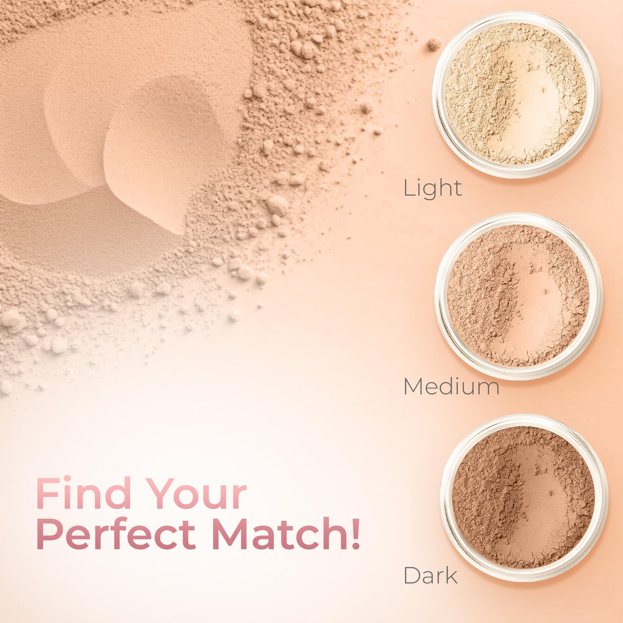 Sweet Face Minerals Medium Shade Concealer Powder for Dark Circles(5gm Sample Size Jar) by SweetFace Minerals, High Coverage Concealer, Under Eye Concealer for Mature Skin, SPF 30 Concealer, Skin Foundation Concealer