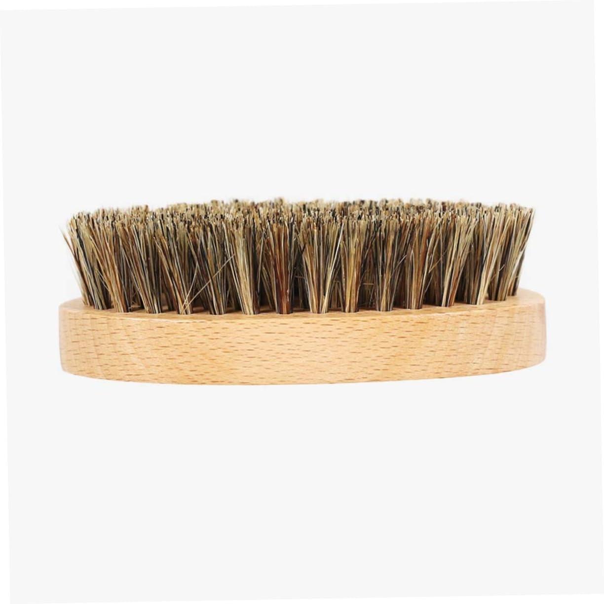 Hemoton Hemoton Bristle Brush Facial Cleansing Brush Shaving Brush Beard Brush Men Face Clean Brush Mustache Bush Wooden