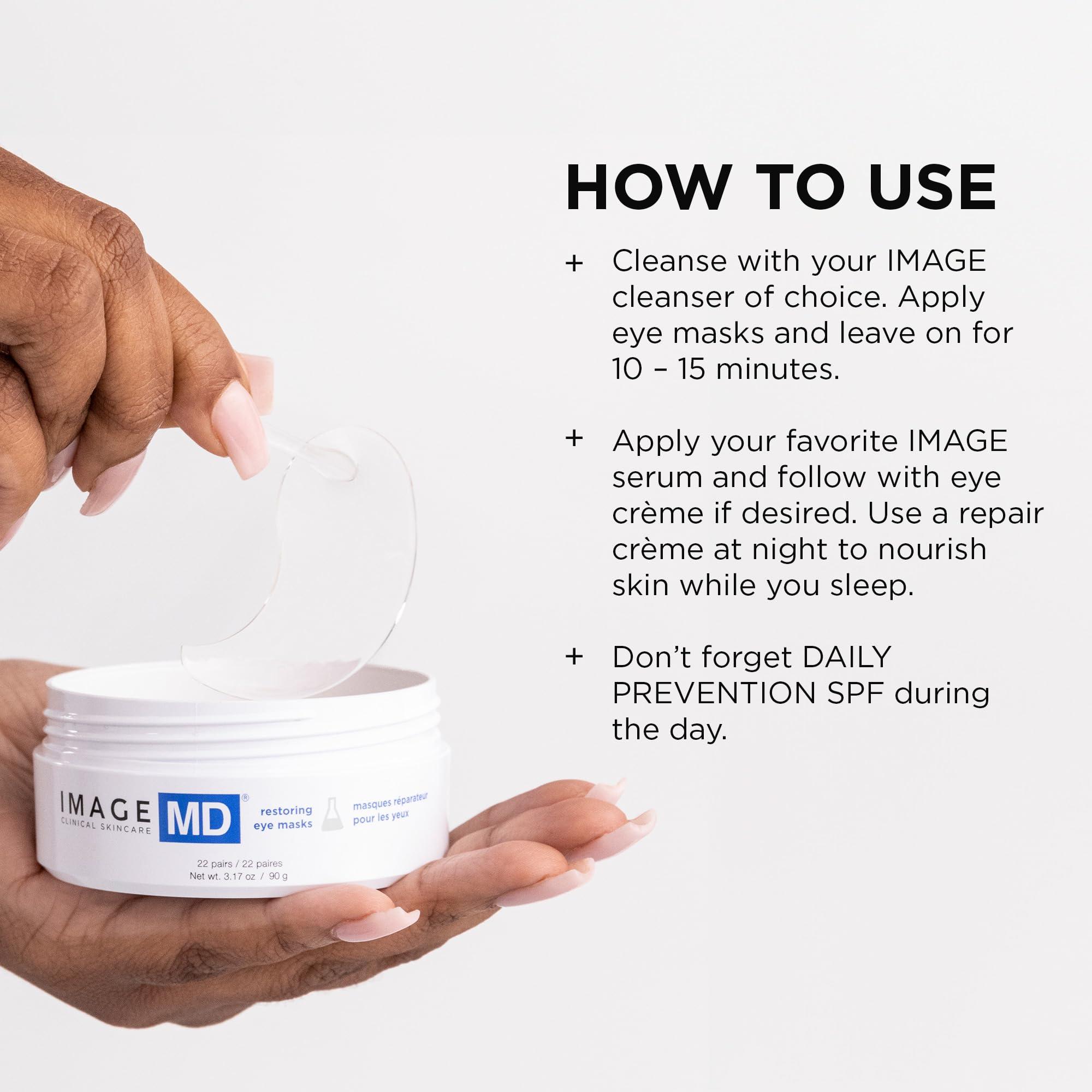 IMAGE Skincare IMAGE Skincare, IMAGE MD Restoring Eye Masks, Made with Cooling Hydrogel to Rapidly Refresh, Firm, Restore, & Soothe Tired Eyes, 22 Count