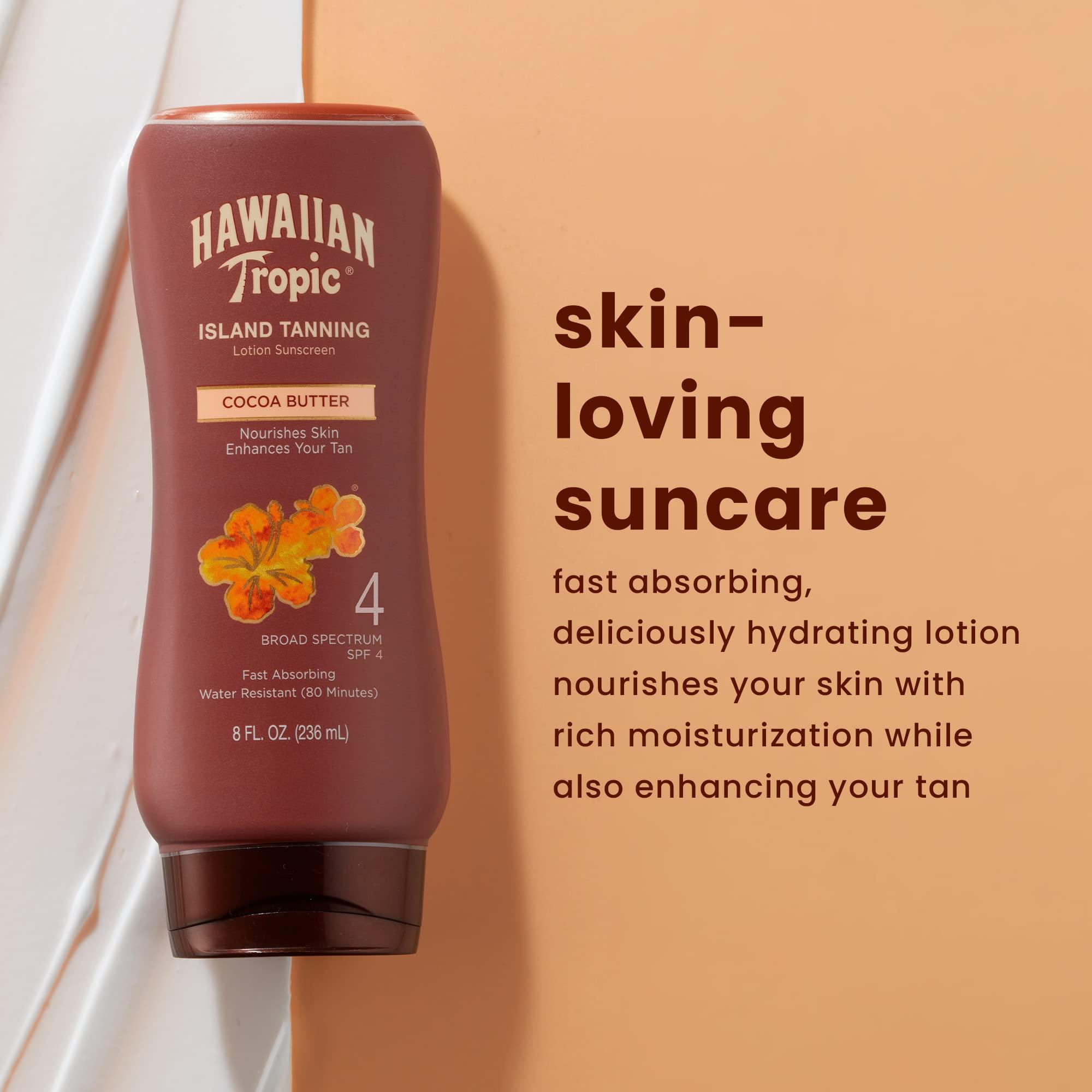 Hawaiian Tropic Hawaiian Tropic Island Tanning Lotion Sunscreen SPF 4 Twin Pack and Tanning Oil Spray Sunscreen SPF 6