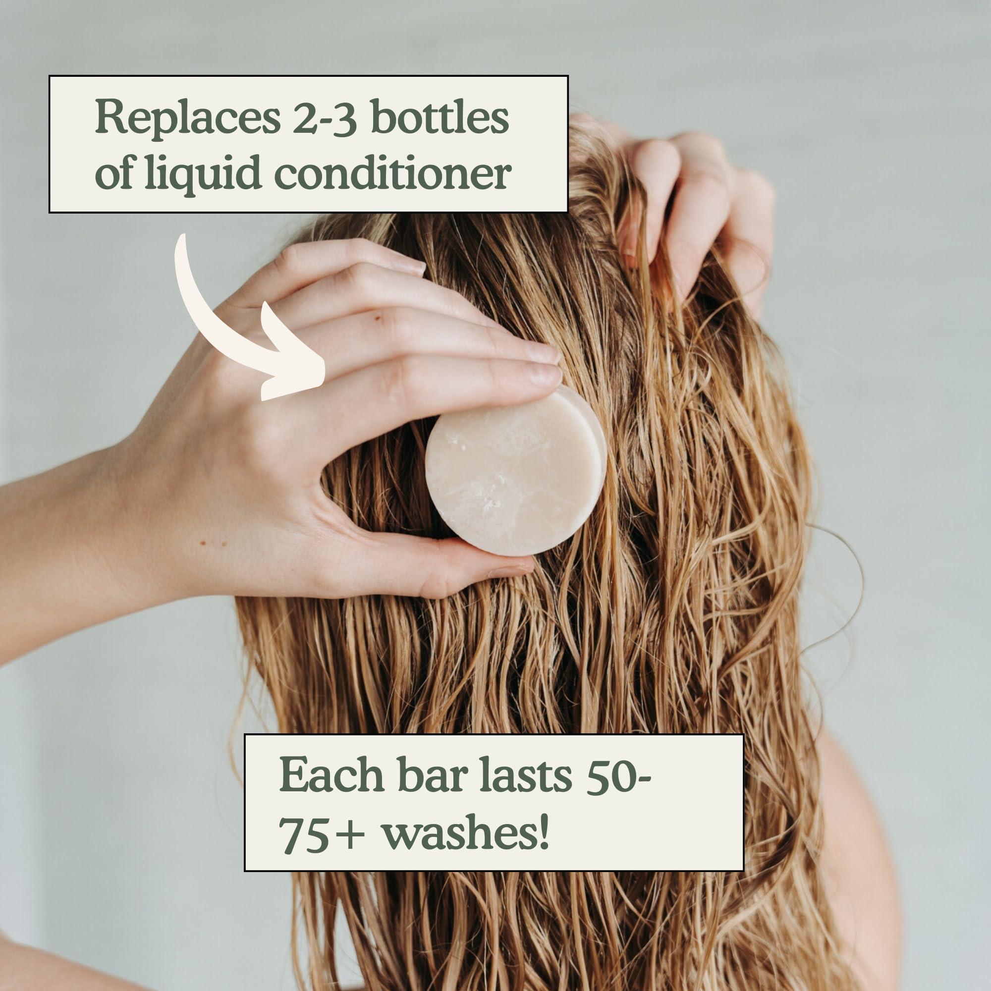 Zero Waste MVMT Zero Waste MVMT Conditioner Bar | Cedar + Patchouli | Eco-friendly Conditioner with Travel Container | Natural Salon Quality Conditioner, Zero Waste & Plastic Free