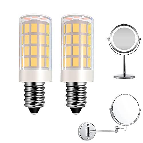 VOKWAK VOKWAK LED Makeup Mirror Bulb Replacement Mirror for Cosmetic Vanity Makeup Mirror with Single Double Sided Lighted Magnification,4W Equivalent to 40W Incandescent Bulb (2-Pack Warm White)