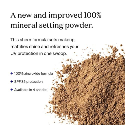 Supergoop! Supergoop! (Re)setting 100% Mineral Powder, Deep - 0.15 oz - Makeup Setting Powder + Broad Spectrum SPF 35 PA+++ Sunscreen - With Ceramides, Olive Glycerides & Coated Silica Spheres