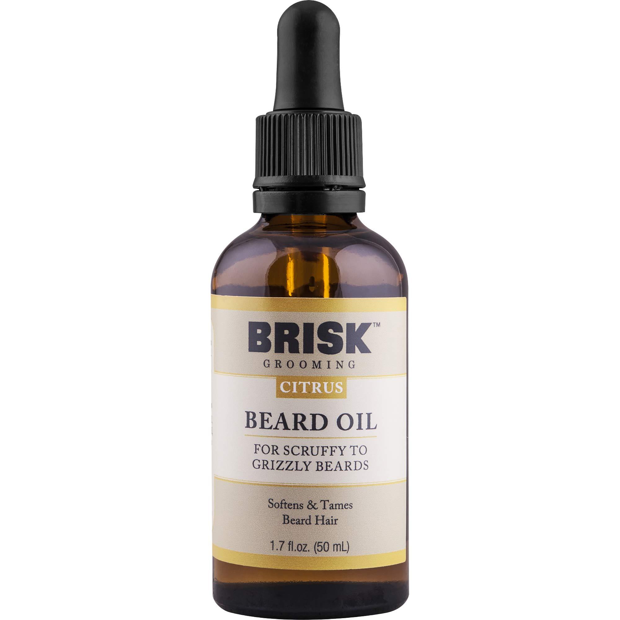 BRISK BRISK Beard Grooming Oil Liquid, Citrus for Beard Hair, 1.7 Oz