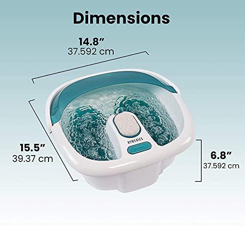 Homedics Homedics Bubble Elite Foot Spa Massager with Heat Boost, 2-in-1 Removable Pedicure Center, Toe-Touch Control, Easy Tote Handle with Splash Guard