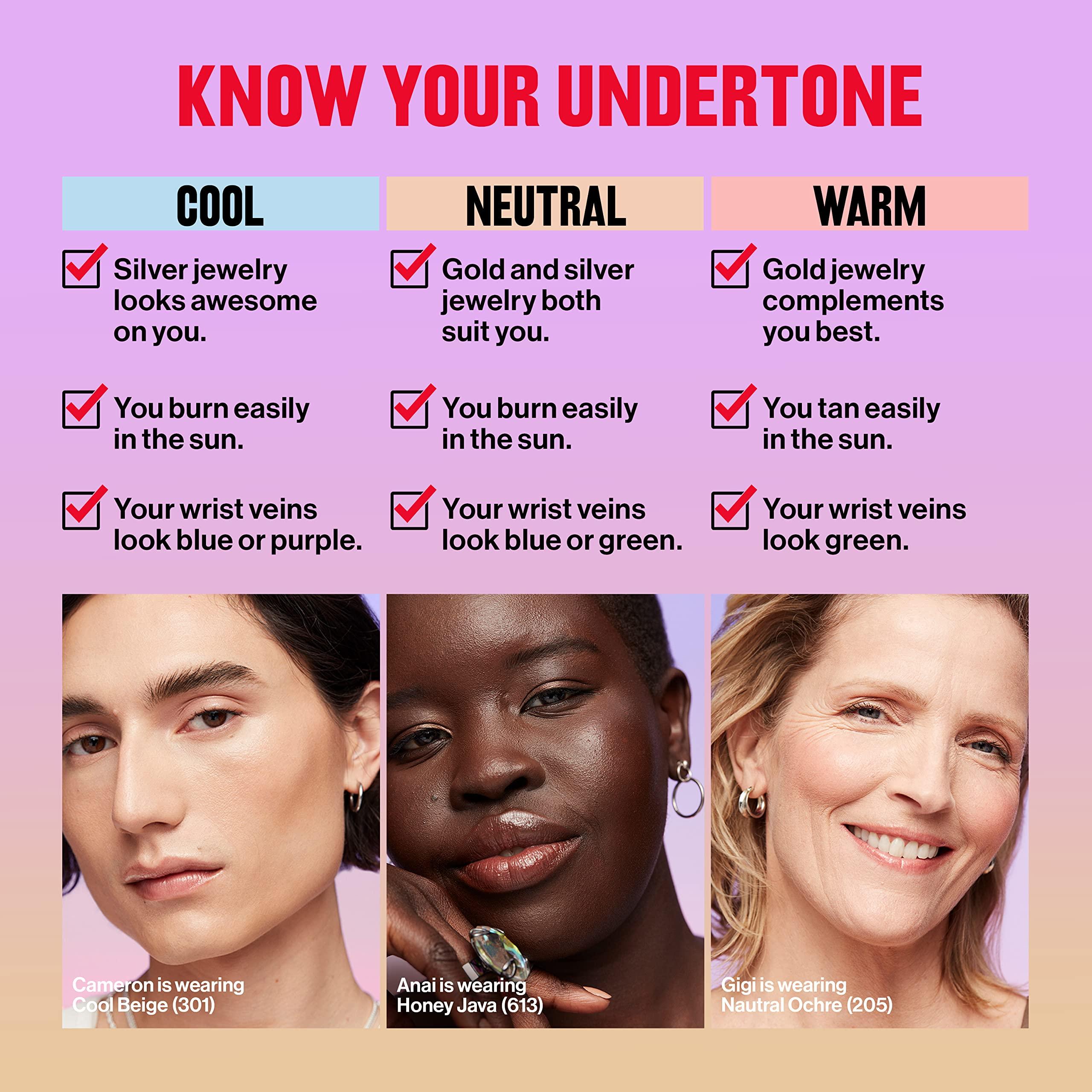 REVLON Revlon Illuminance Skin-Caring Liquid Foundation, Hyaluronic Acid, Hydrating and Nourishing Formula with Medium Coverage, 301 Cool Beige, 1 fl oz