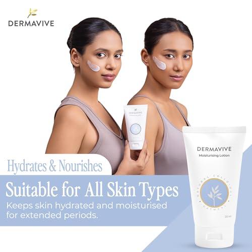 Dermavive Dermavive Vitamin E & Colloidal Oatmeal Moisturizing Face & Body Lotion - Hydrating pH-Balanced Moisturizer for Dry Skin - Suitable for Kids, Teens & Adults, 120ml (4.05 fl oz)