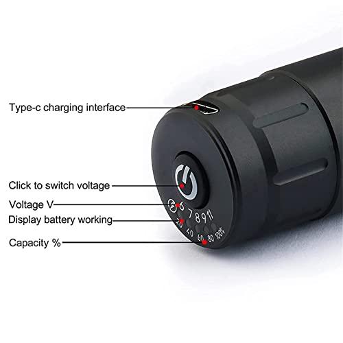 MAXSMLZT Tattoo Machine Kit Cordless Tattoo Power Supply RCA Interface Rotary Tattoo Pen Kit For Body Art Permanent Makeup Pen Machine Tattoo Supply Eyebrow Tattoo,D