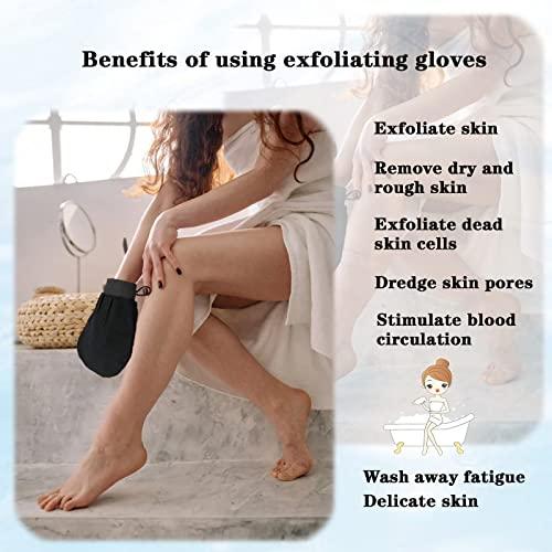 CIDOKAT CIDOKAT Exfoliating Mitt for Body Scrub Exfoliator Glove Revive Glow Keesa Exfoliating Glove Exfoliate Bath Korean Deep Exfoliating Gloves for Shower Dead Skin Remover Scrubber Exfoliation 1pcs White