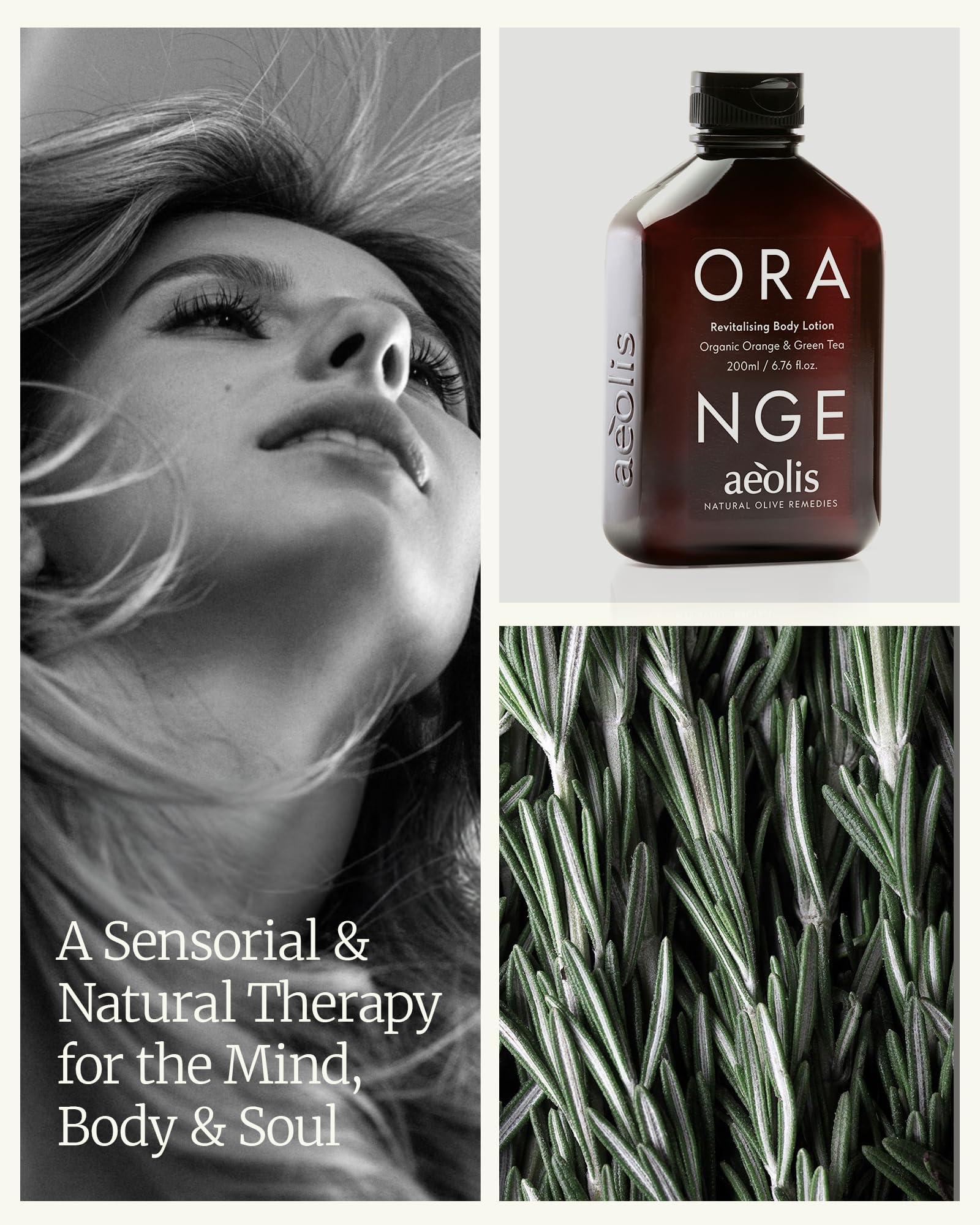 AELIS Aeolis Body Lotion - Hydrates and Nourishes the Hands, Face and Body - Absorbs Quickly - Uses Royal Jelly & Organic Orange + Olive Oil - Ultimate Care - 6.76 Fl Oz