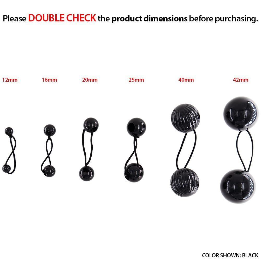 Beauty Town 2 Pcs 42mm Large Ball Knockers Hair Ties Ponytail Holders Hair Accessories for Girls Kids Toddler (Red)