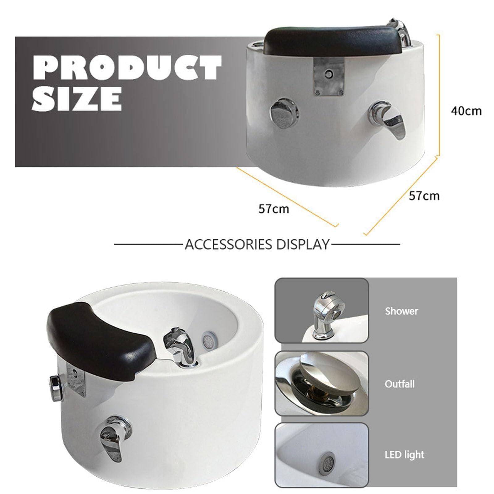 YEHOZZ YEHOZZ Foot Bath,feet spa tub,Pedicure Spa Bathtub, Acrylic Footbath Foot Bath Spa with Heat and Massage Pedicure Bowl with Colorful Lamp Footbath Home Foot Bath