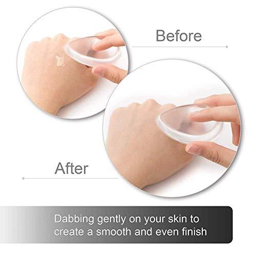 ZHome ZHome Washable Silicone Sponge Jelly Applicator for Cream Gel Foundation - Face Silisponge Cosmetic Beauty Makeup Tools Blender Purple 4PCS