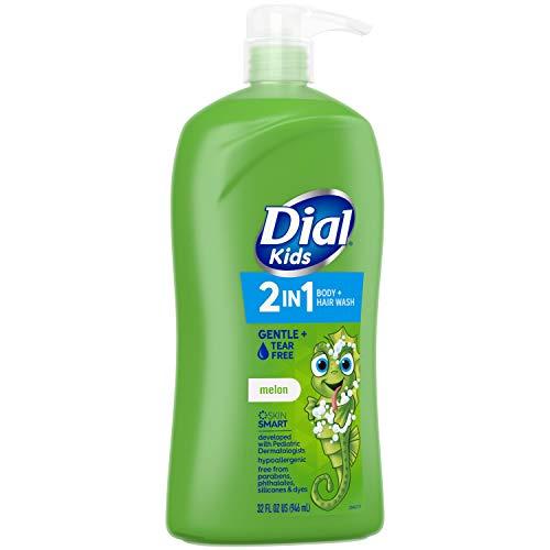Dial Dial Kids 2-in-1 Body+Hair Wash, Melon, 32 fl oz (Pack of 2)
