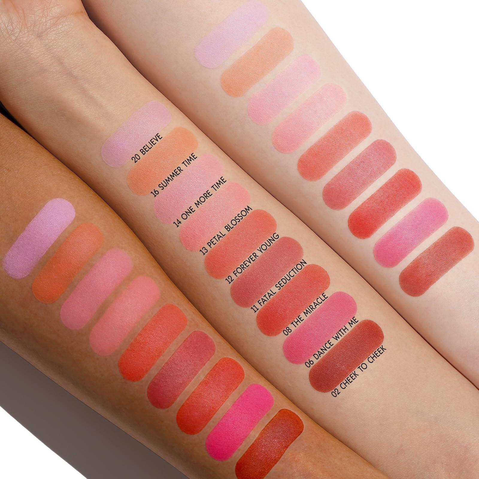 Oulac Oulac Peach Blush Makeup Fair Skin| Pigmented Powery Blush Korean Style| Natural Radiant Look| Blendable & Buildable Blush Light Skin| Vegan Cruelty-Free| 4.8g 16 Summer Time