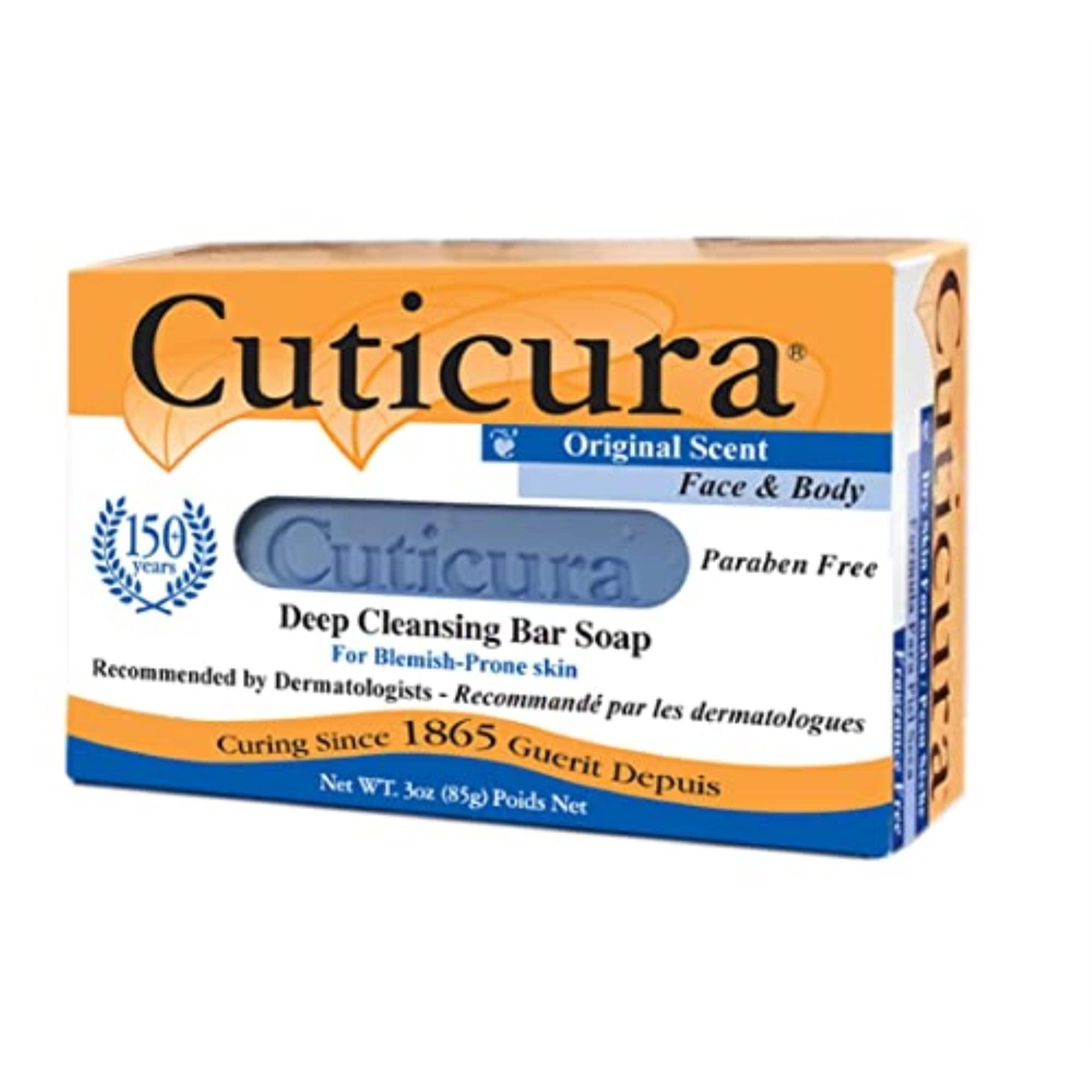 Cuticura Cuticura Deep Cleansing Face and Body Soap, ORIGINAL  Deep Cleansing Bar Soap for Blemish-Prone Skin 3 oz (Pack of 6)