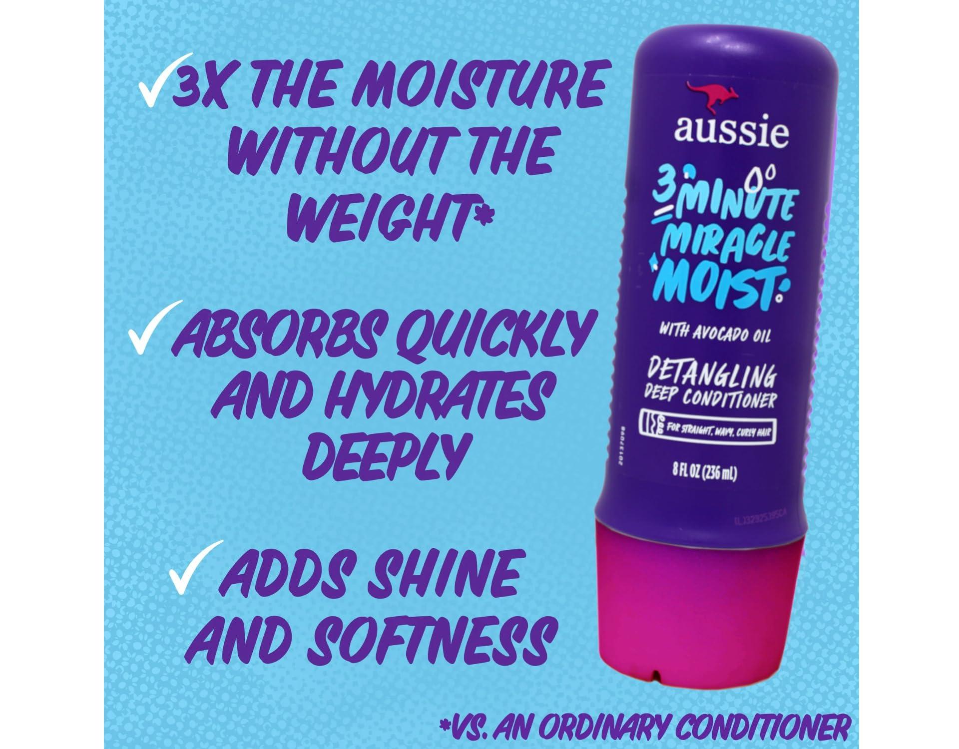 Aussie Aussie 3 Minute Miracle Moist Deep Conditioner, 8 oz