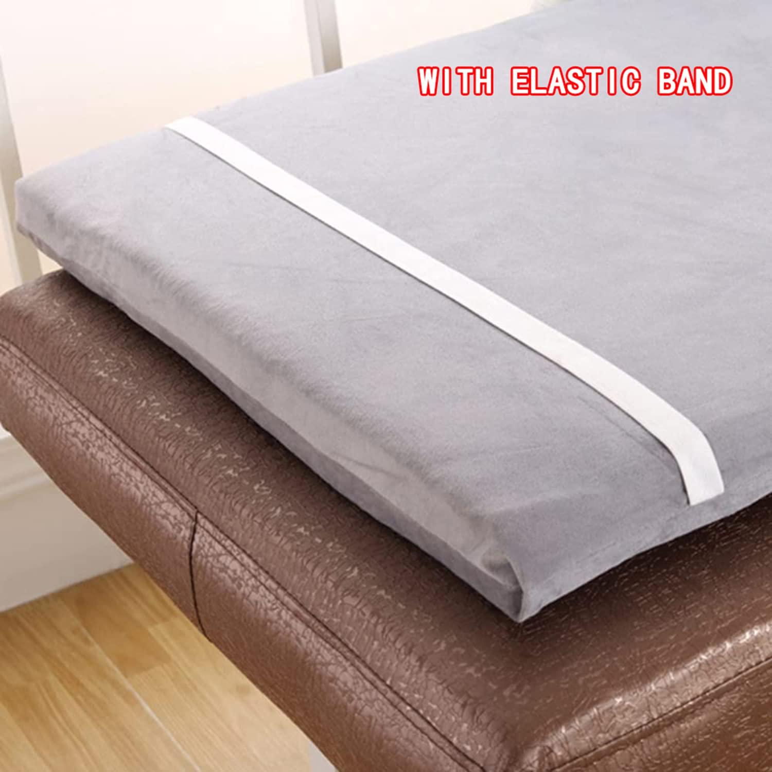 NinthAvenue Basics Lash Bed Mattress Topper with Round Head Massage Table Mattress Protector Without Bed Beauty Salon Bed Cover Quilted Spa Bed Mattress Beauty Bed Sheet Pad with Hole,Navy,80x190cm