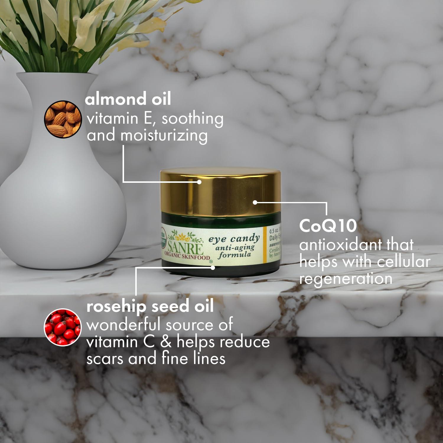 SanRe Organic Skinfood SanRe Organic Skinfood - Eye Candy - USDA Organic Anti-Aging Eye Contour Cream