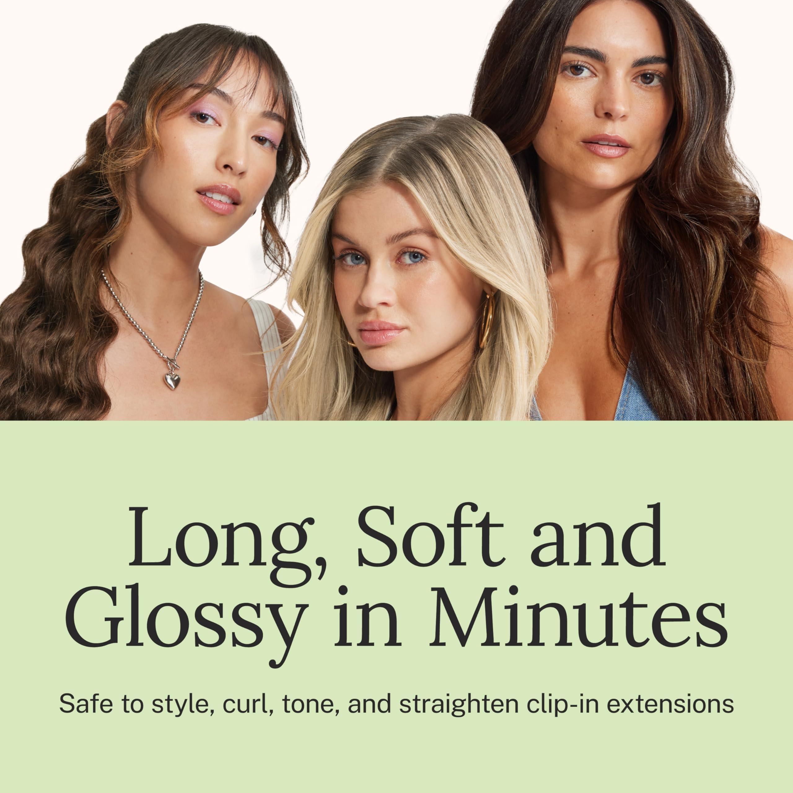 Zala Zala Clip In Hair Extensions - 100% Human Hair - Easy Install & Natural Full Head of Remy Hair Extensions - Gain Volume & Length Instantly - 9 Piece Clip-in Set in Champagne Blonde (230g / 24 inch)