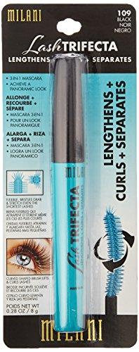 Milani Milani Lash Trifecta Mascara, Black, 0.28 Ounce