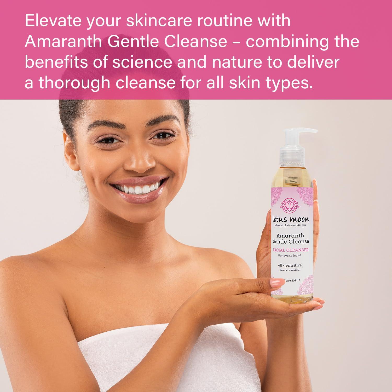 Lotus Moon Lotus Moon - Amaranth Gentle Cleanse | Face Cleansing Gel for Sensitive Skin | Removes Makeup, Dirt, and Excess Oil without Irritation (7.2 fl oz | 216 ml)