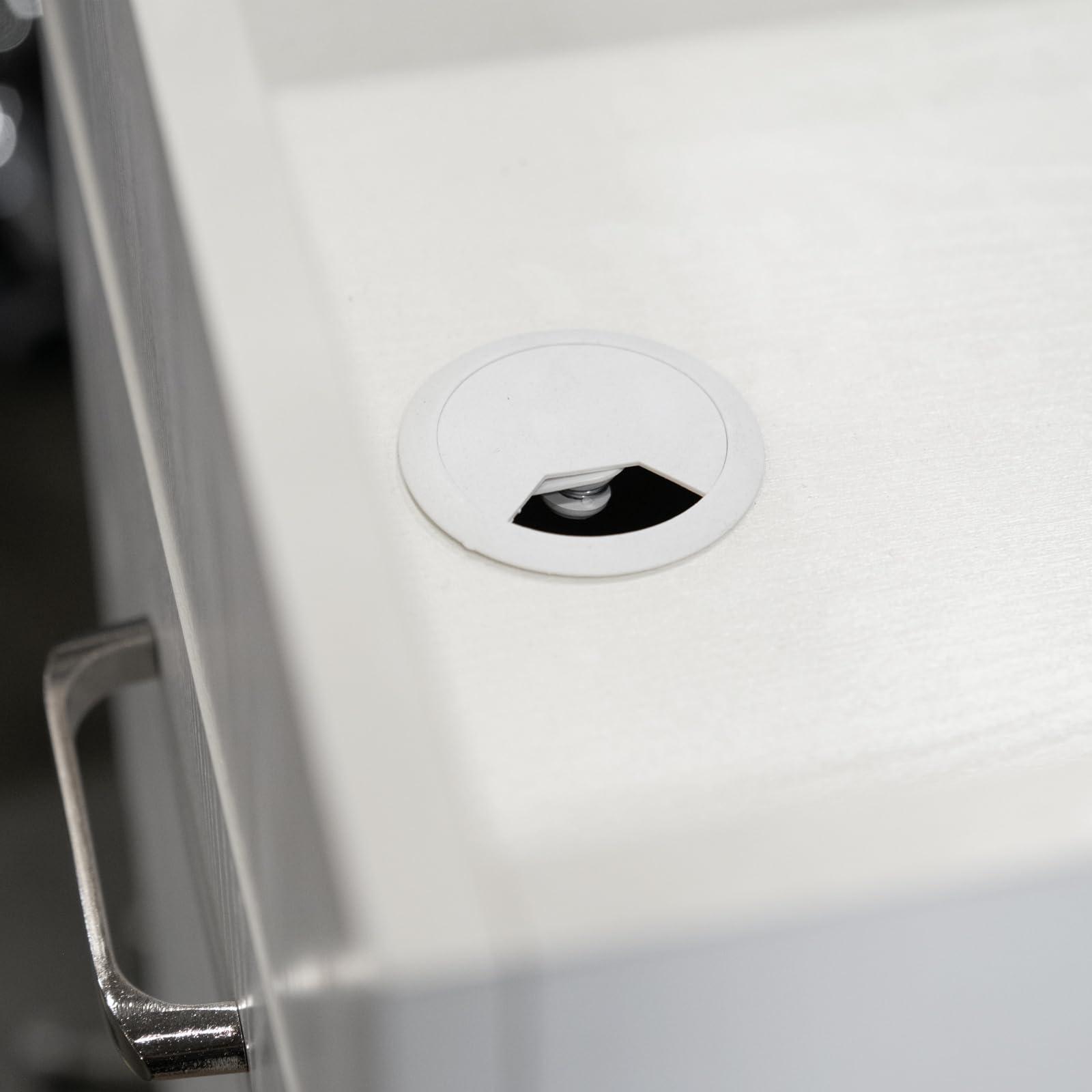 MAYAKOBA AVIGNON Pedicure Trolley Pedi Rolling Cart with Back Cabinet Nail Salon Spa Storage Pedicart, Large, White