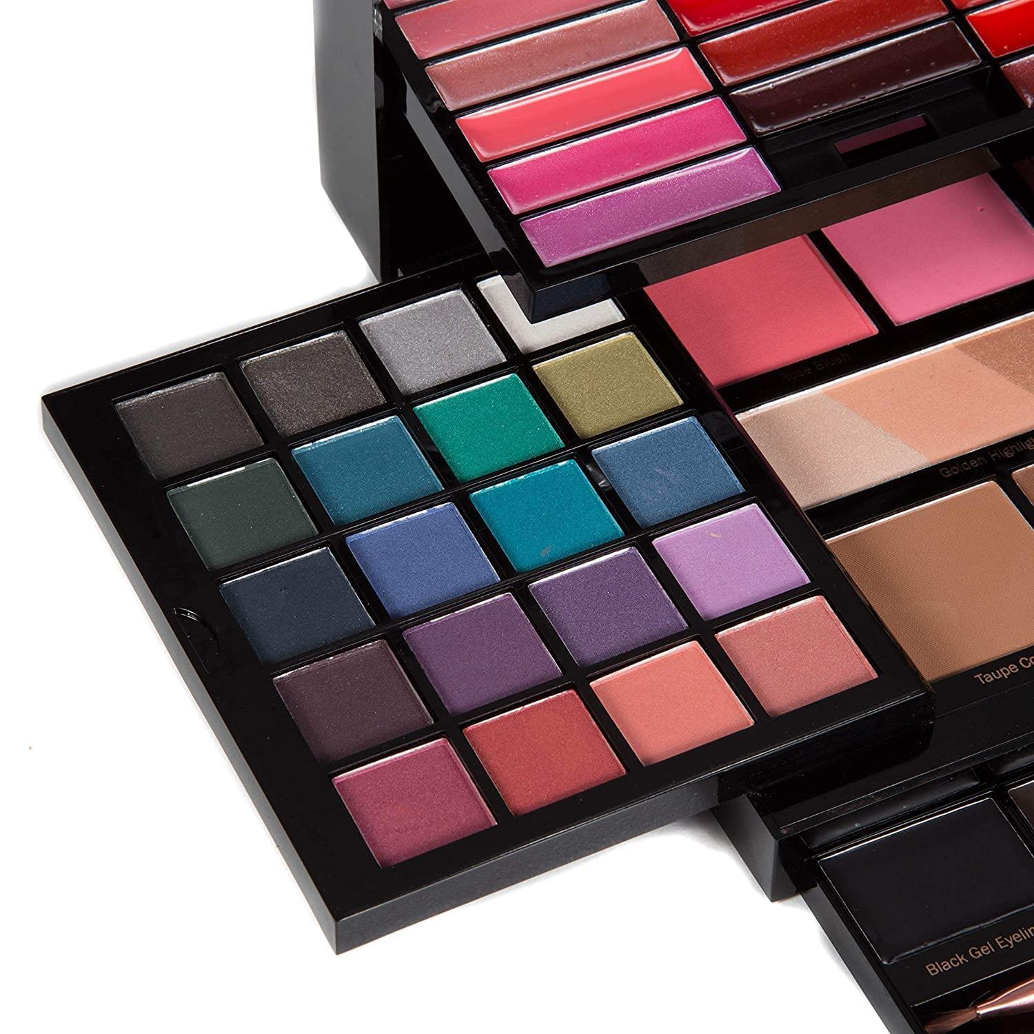 Profusion Cosmetics Profusion Cosmetics - Pro Elevation Kit - Starter Makeup Artist Kit Eyeshadows Lip Shades Gel Eyeliners Highlighters Contour Bronzer Brow Powder Eyebrow Wax Eyebrow Highlighter Applicator Brushes