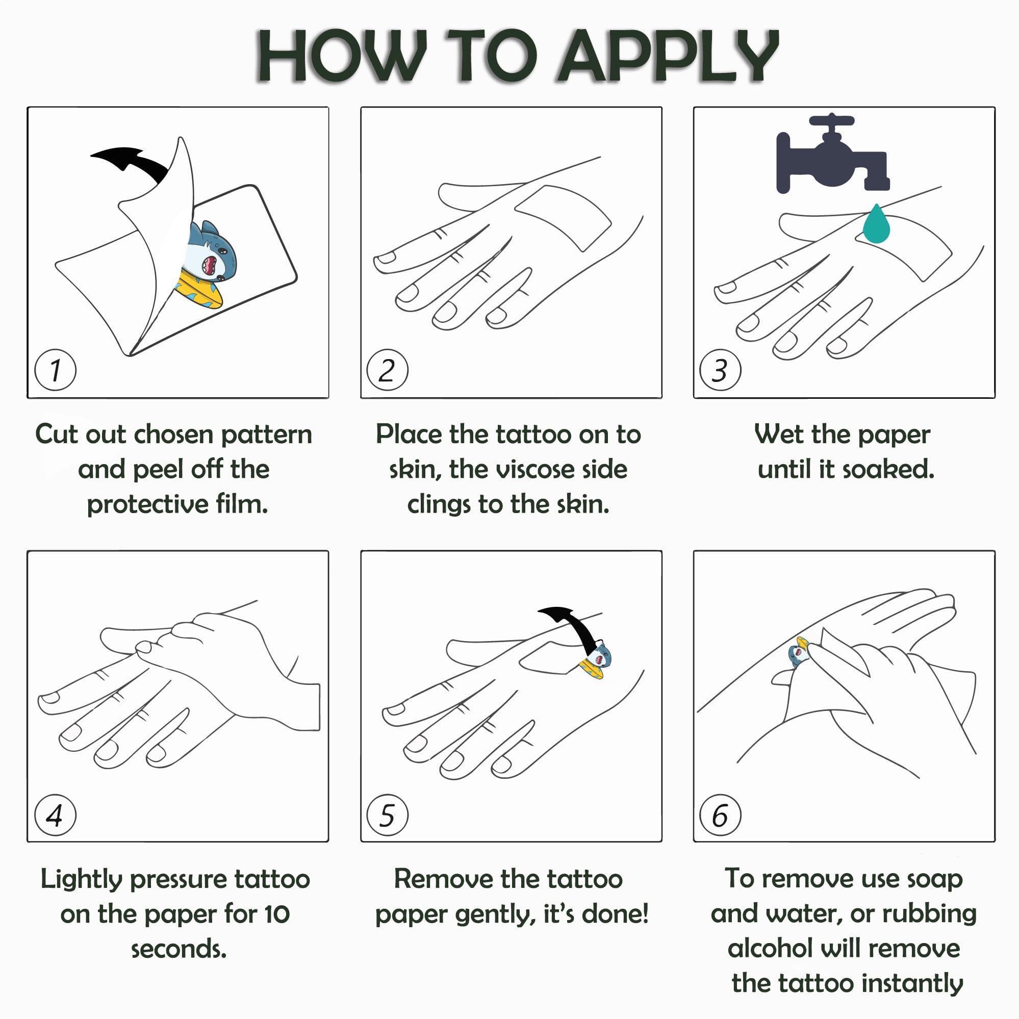 Janiegrass 77 PCS Cute Shark Temporary Tattoos for Party Supplies, Cute Sea Shark Tattoo Stickers for Birthday Parties, Shark Tattoos Party Favor, Waterproof Tattoos. (Blue (77PCS))