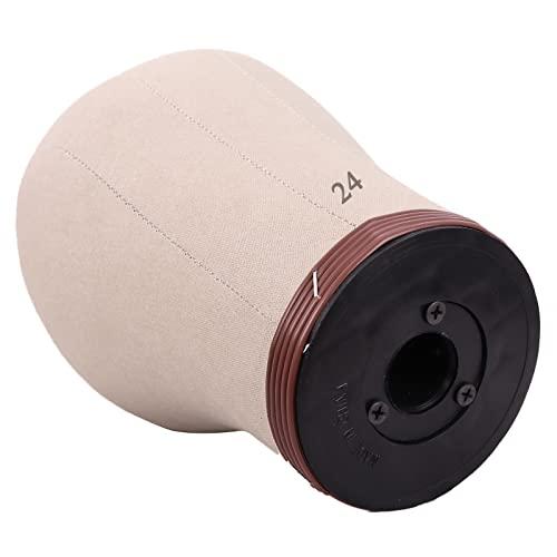 MapofBeauty MapofBeauty 24 Inch Wig Head Cork Canvas Block Head for Making Wigs Mannequin Head With Stand Head Pins (Brown)