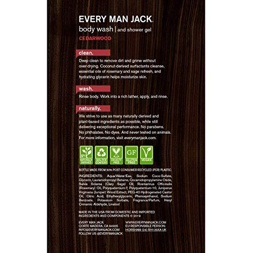 Every Man Jack Every Man Jack Body Wash and Shower Gel Cedarwood, 16.9 Ounce