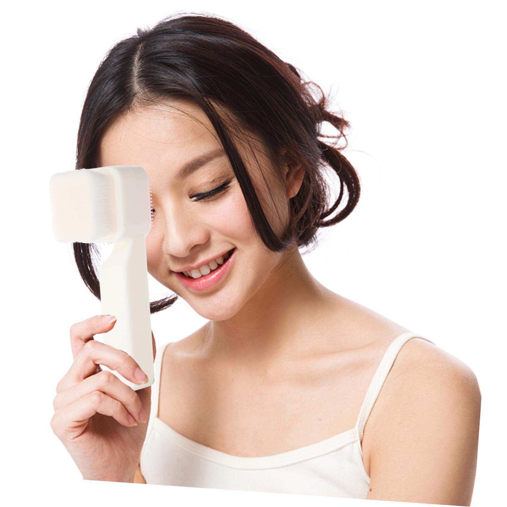 Hemoton Hemoton Square Facial Cleansing Brush Face Brush Face for Cleansing and Exfoliating Cleansing Facial Brush Face Wash Scrubber Manual Facial Brush Deep Cleaning Brush White