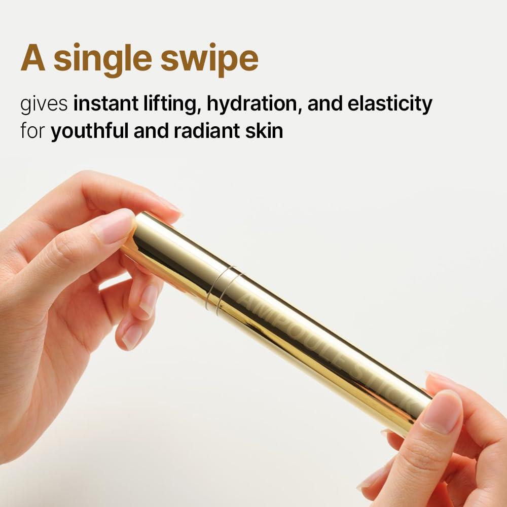 isoi ISOI Intensive Lifting Ampoule Stick 15ml (0.5 fl.oz) | Anti-Aging Wrinkle with Gua Sha Roller | Tighten and Rejuvenate Fine Lines with Bulgarian Rose Oil | Korean Skin Care