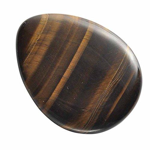 fengshuisale Feng Shui Thumb Worry Stone Water Drop Natural Tiger Eye Chakra Reiki Healing Crystals - Tumbled Palm Stone W3459