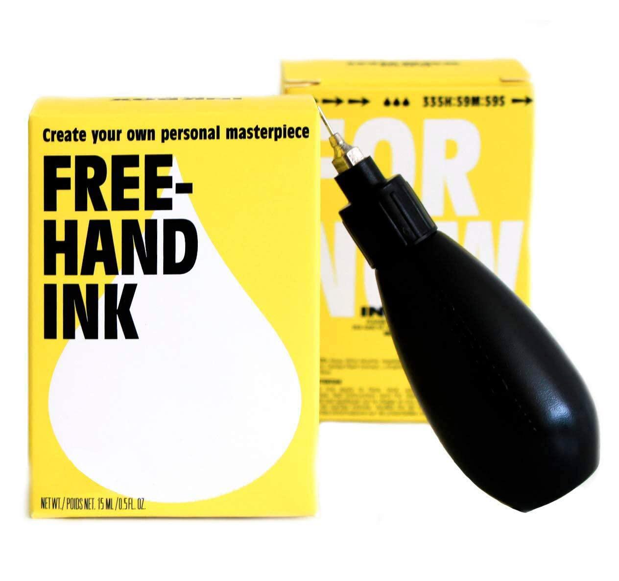 inkbox Inkbox Freehand Ink- Temporary Tattoo Drawing Kit | Stainless Steel Tip, Long Lasting, For All Skin Tones, Water-Resistant, Cruelty-Free & Vegan, 0.5 Fl Oz (Pack of 1)