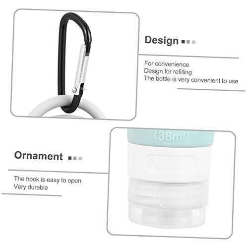 Beavorty Beavorty 4pcs Packaging Silicone Storage Bottle Travel Bottles with Clip Clear Bottle Keychain Holder Refillable Keychain Bottle Clear Container Mini Containers Travel Containers