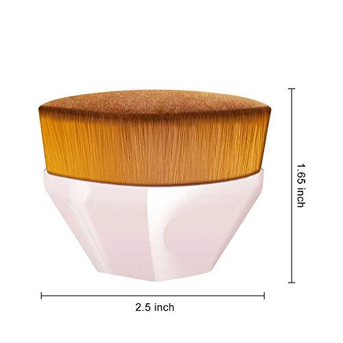 Aooba Aooba Foundation Makeup Brush with Portable Case, Flat Top High-Density Face Brush for Flawless Powder, Cream Cosmetics (Pink)