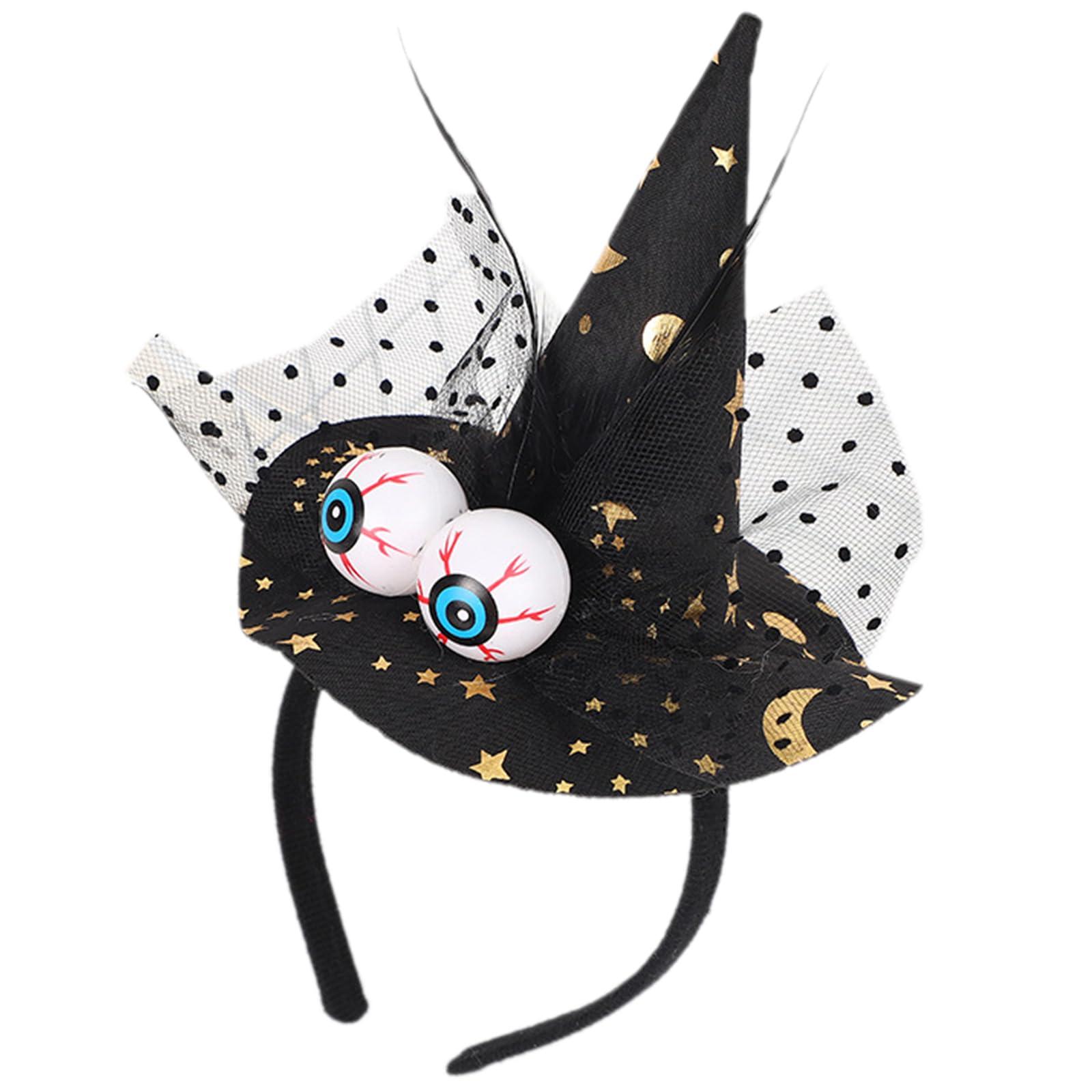 Kangnice Kangnice Party Wizard Hairband Halloween Cos-Play Headband Costume Headdress Adult Teens Holiday Headgear Festival Head Accessory Witch Hat Headband Headpiece Witches Costume