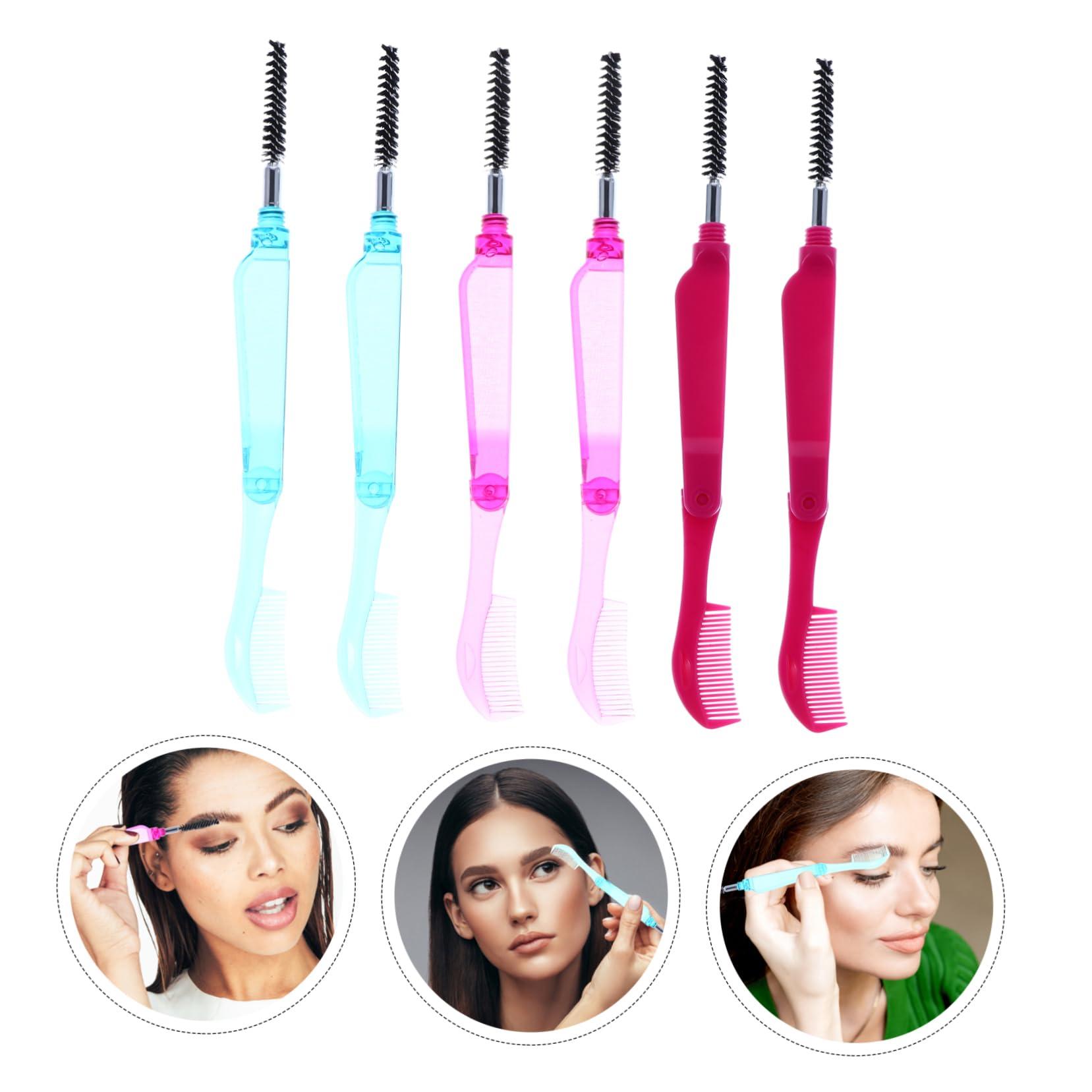 Didiseaon Didiseaon 18 Pcs Collapsible Eyelash Comb Mascara Comb Brush Eye Mascara Eyelash Separator Eyelash Mascara Folding Eyelash Comb Eyebrow Shaper Eyelash Brush Makeup Grooming Tool Plastic