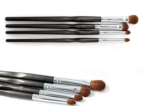Wenjing Wenjing 4PCS Makeup Eyeshadow Brushes Set Animal Pony Hair with Wood Handle for Eyeshadow Brushes Set