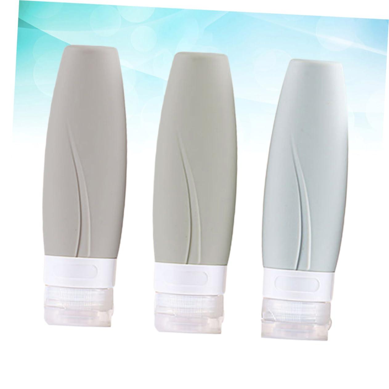 NOLITOY NOLITOY 3pcs Cosmetics Bottles Mini Washing up Liquid Travel Refillable Squeezable Bottles Travel Size Bottles Empty Subpackaging Bottles Silicone Refillable Bottles Lotion Bottles