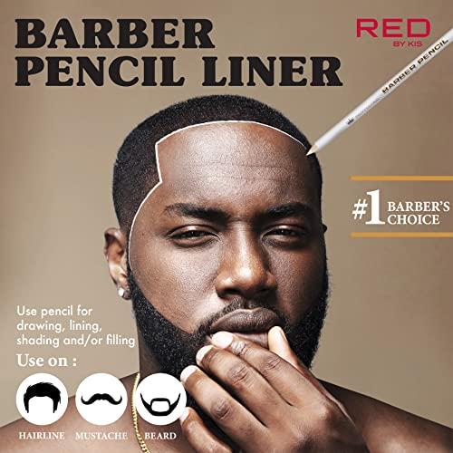 Red by Kiss Red by Kiss 3PCS Barber Pencil with Built-in Sharpener Edge Hairline Razor Trace Pencils Beard Guide Beard and Hairline Outliner Pencils (White)